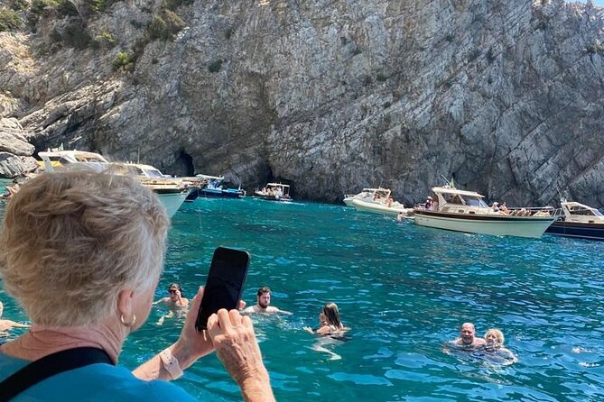 3 Hours Private Boat Tour of Capri with Pasta and Prosecco - Marina Piccola, yachts, and lunch