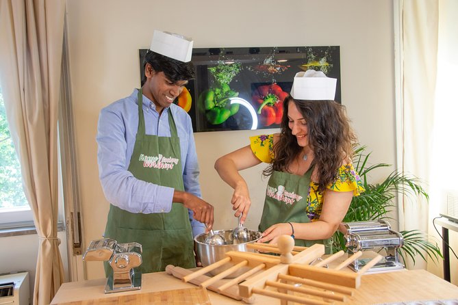 Authentic Pasta and Tiramisu Cooking Class - Mixing, rolling, and shaping the pasta