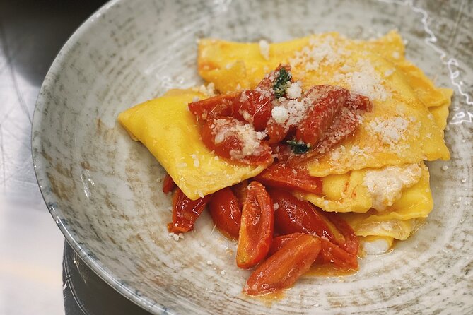 Authentic Roman Pasta & Tiramisu Experience with Italian Wine - Making ravioli from dough to filling