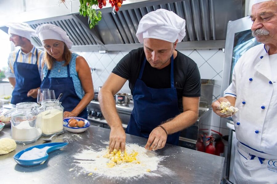 Cooking class: How to make Ravioli, Tagliatelle & Tiramisù! - Lunch with Positano and Capri in the distance
