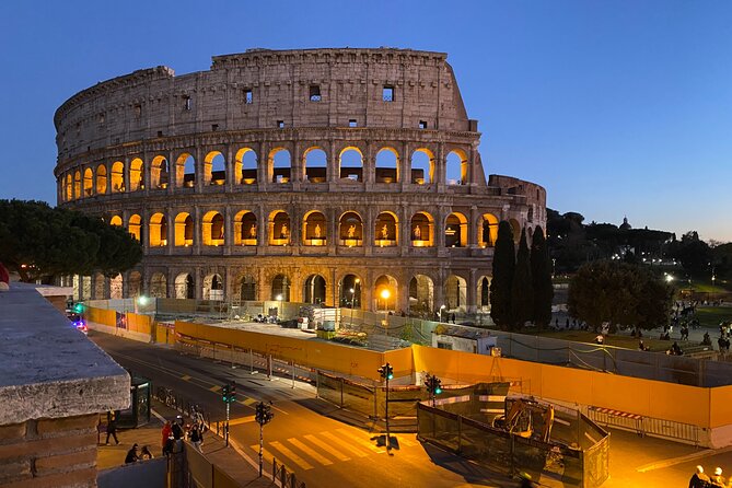 Exclusive Rome - GolfCart Night Tour with Pasta or Pizza & Gelato - Walking the Imperial Forums and seeing the Colosseum