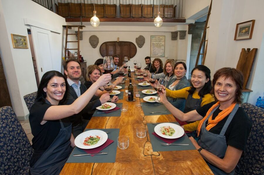 Florence: Authentic Pasta Making Class - A giant family-style lunch with local wine