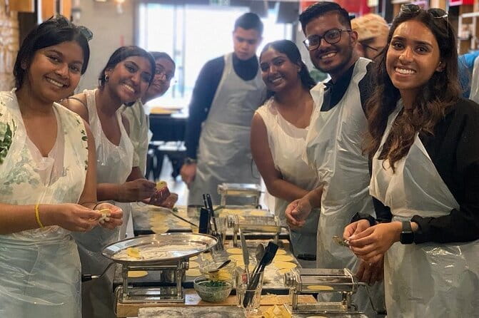 Florence: Cooking Class Pasta & Tiramisu Making Unlimited Wine - Rolling dough, shaping ravioli, and asking questions