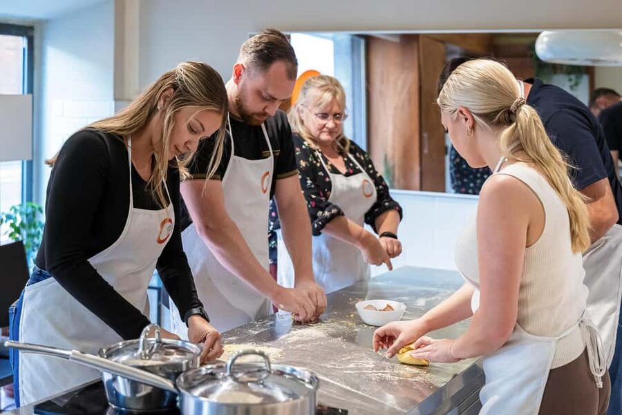 Florence: Handmade Pasta & Dessert Class with Unlimited Wine - The dessert and the meal at the end