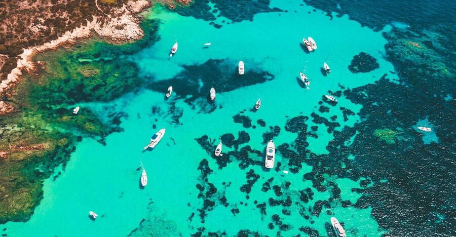 From Palau: La Maddalena Archipelago Boat Tour with Pasta - Santa Maria gives you the first long swim