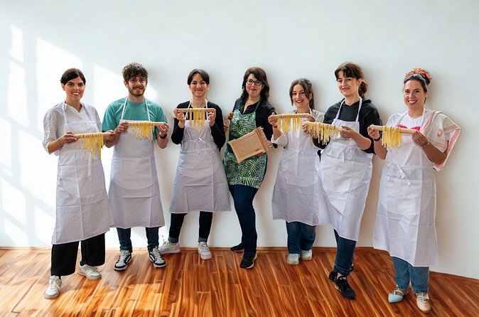 Hands On Pasta and Gelato Cooking Class in LUCCA - Sitting down to eat what you made