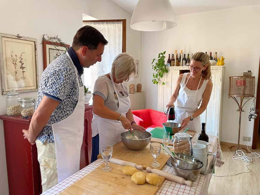 Iseo: Italian cooking class for homemade pasta and traditional desserts - The pasta lesson: tagliatelle, spaghetti alla chitarra, and useful technique