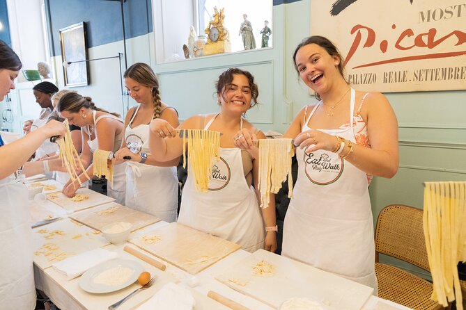 Learn to Make Pasta & Tiramisu with Wine and Limoncello Included - Rolling and cutting fresh fettuccine