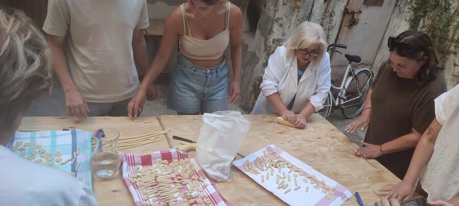 Lecce: Pasta Making Class in 1400s-Era Courtyard with Wine - Shaping Orecchiette and Sagne by Hand