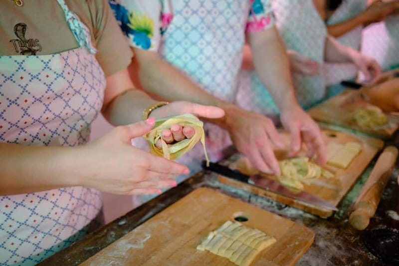 Lunchtime Pasta Pro Workshop - Sitting down to eat what you made