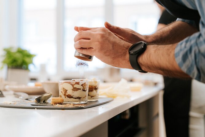 Pasta and Tiramisu Semi-Private Cooking Class with a MasterChef - Sitting down to eat what you made