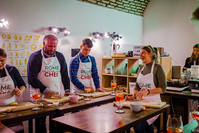 Pasta Cooking Class Near the Colosseum with 3 Spritz Cocktails - Carbonara, cacio e pepe, and the vegetarian choice