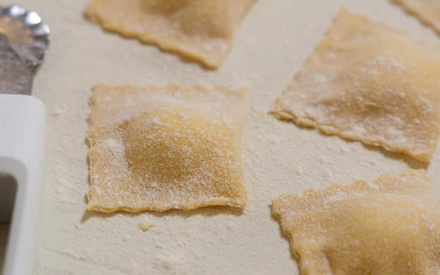 Rome: 3-in-1 Fettuccine, Ravioli, and Tiramisu Cooking Class - Eating what you made with wine and limoncello