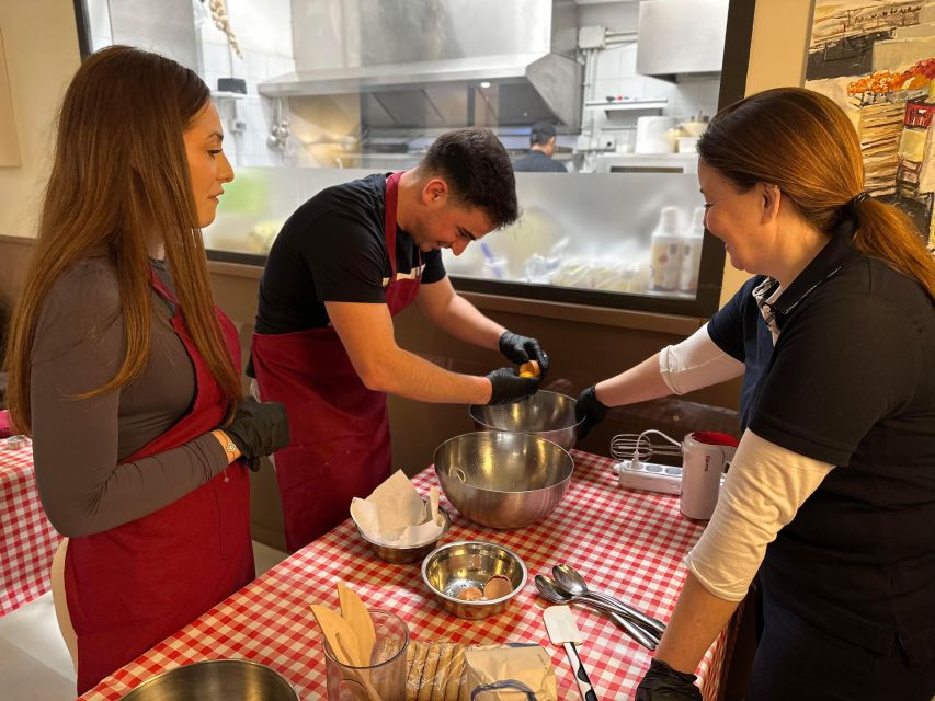 Rome: Homemade Pasta and Tiramisu Cooking Class - Making pasta at Osteria San Giorgio