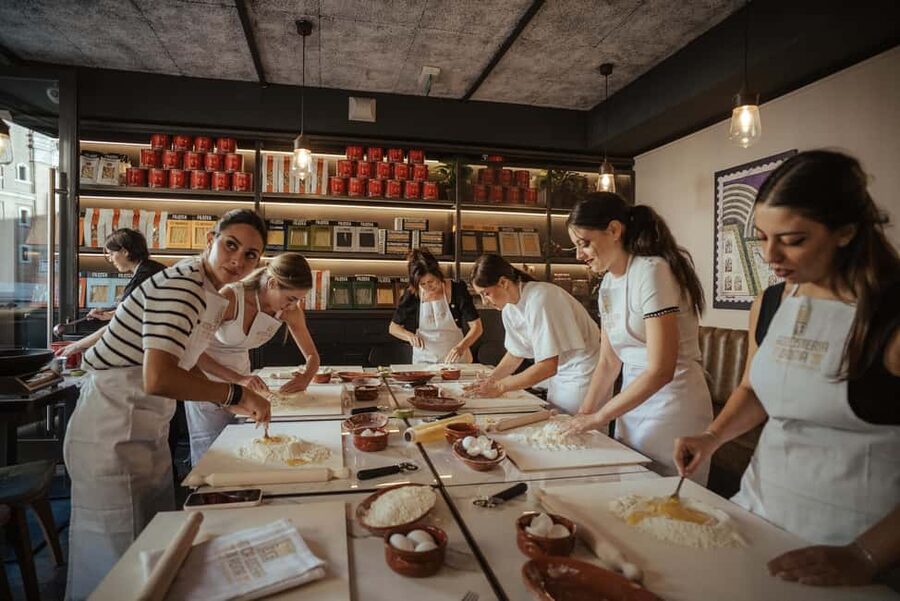 Rome: Pasta and Tiramisu Cooking Class with Spritz and Wine - Two sauces make the pasta meal feel complete