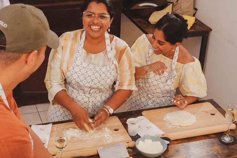 Rome: Pasta Class with 3 Spritz or Tiramisu by the Colosseum - Making fettuccine gives you real kitchen practice