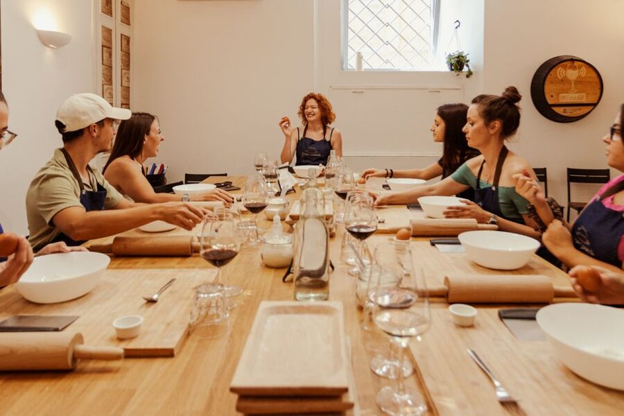 Rome: Pasta Making with Wine Tasting and Dinner in Frascati - Two wines, local snacks, and a family story