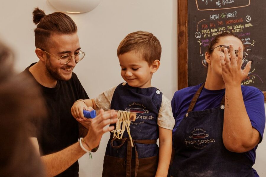 Rome: Pasta Making with Wine Tasting and Dinner in Frascati - Eating the pasta you made