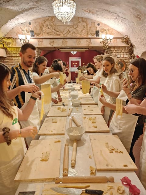Rome: Pasta & Tiramisu Cooking Class near the Spanish Steps - Turning egg and flour into fettuccine