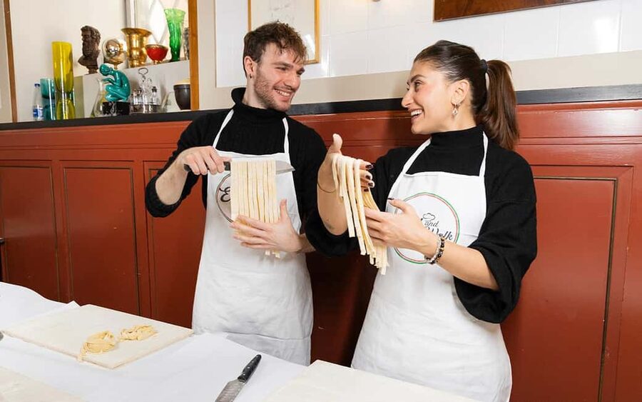 Rome: Ravioli, Fettuccine and Tiramisu Cooking Class - Making tiramisu as a group