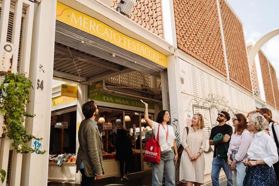 Rome: Testaccio Food & Market Tour with Pasta & Wine - Archaeology, Monte Testaccio, and the old slaughterhouse