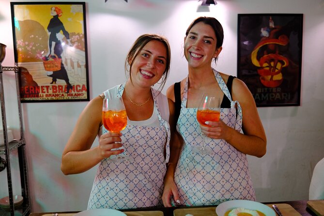 Rome Tipsy Cooking Class: Make Pasta and Mix 3 Spritz Cocktails - Carbonara or cacio e pepe for the main meal