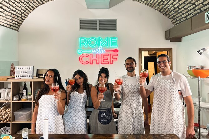 Rome Tipsy Cooking Class: Make Pasta and Mix 3 Spritz Cocktails - A Hugo spritz while you cook