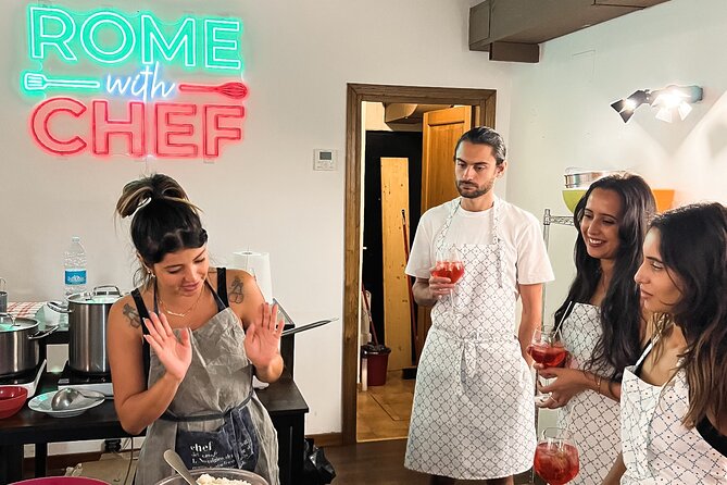 Rome Tipsy Cooking Class: Make Pasta and Mix 3 Spritz Cocktails - Eating the pasta with a Limoncello spritz