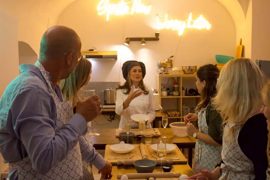 Rome: Tiramisu and Pasta Cooking Class near the Colosseum - Rolling pasta by hand