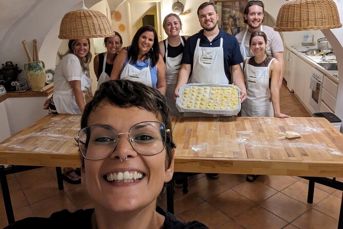 Small-Group Pasta Making steps from the Vatican Museums - Bruschetta, dessert, and the meal at the end