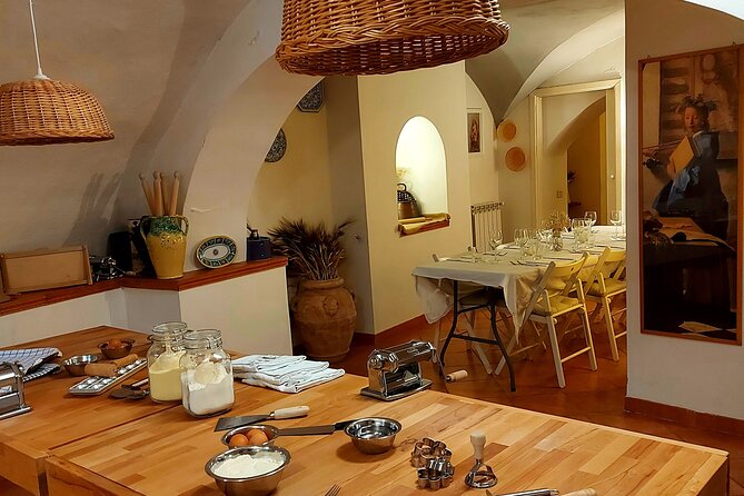 Small-Group Pasta Making steps from the Vatican Museums - Sparkling wine, nibbles, and an easy start