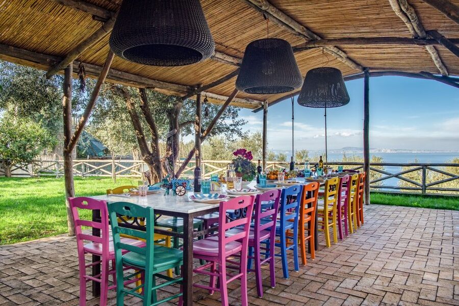 Sorrento: Pasta and Pizza Hands-On Master Class - The view, garden, and family setting