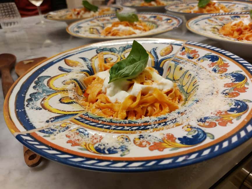 Super Fun Pasta and Gelato Cooking Class by the Vatican - Homemade gelato to finish the meal