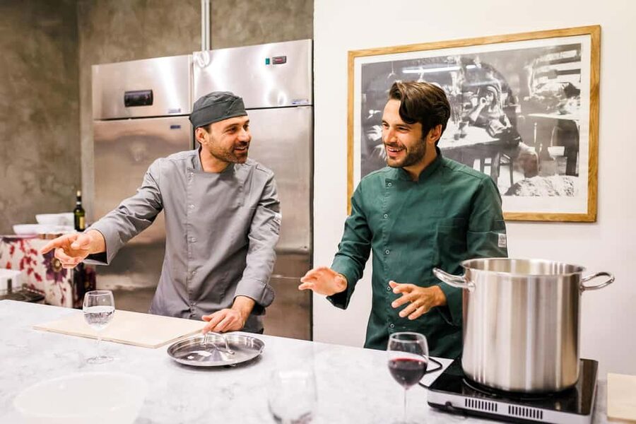 Super Fun Pasta and Gelato Cooking Class by the Vatican - Making fettuccine with simple kitchen tools