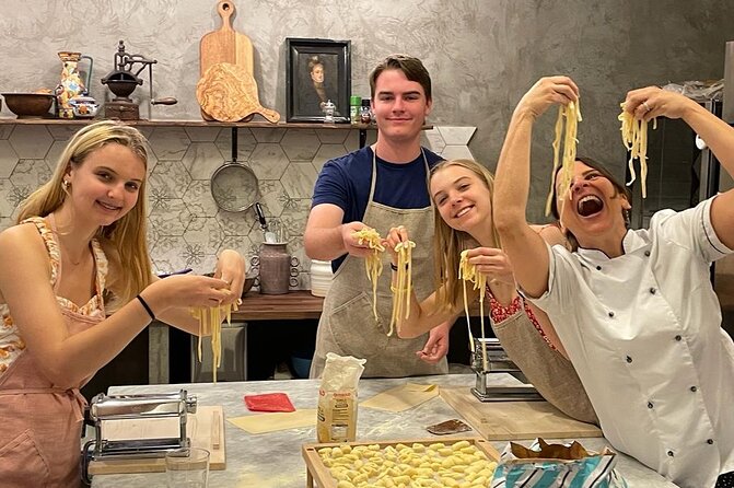 Super Fun Pasta & Gelato Class by Vatican with Wine + Oil Tasting - The chefs shape the experience