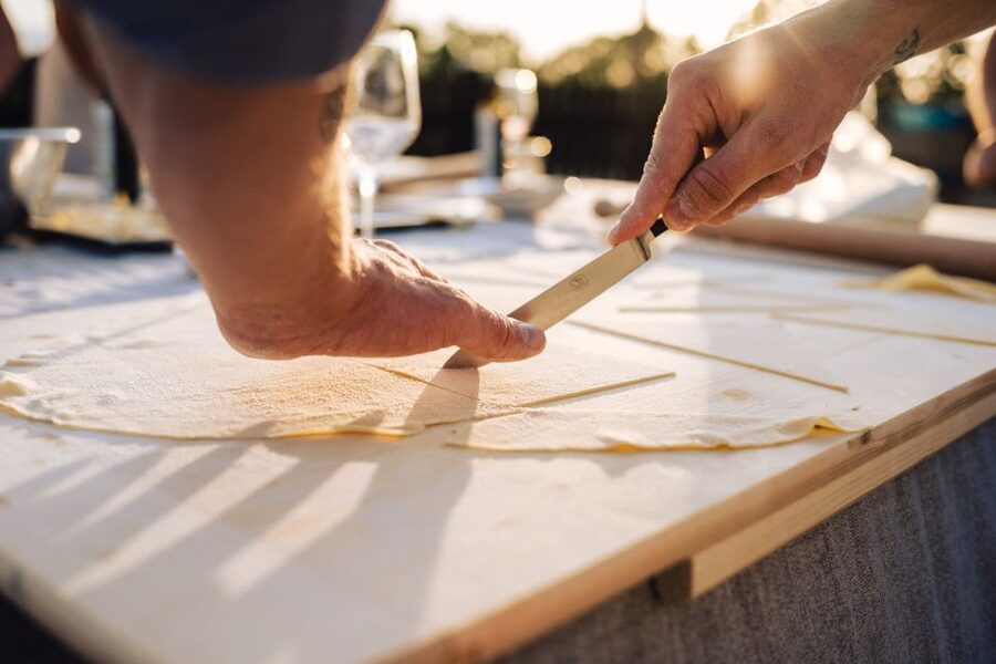 Volterra: Fresh Pasta Cooking Class at a Tuscan Farmhouse - A farmhouse kitchen near Peccioli