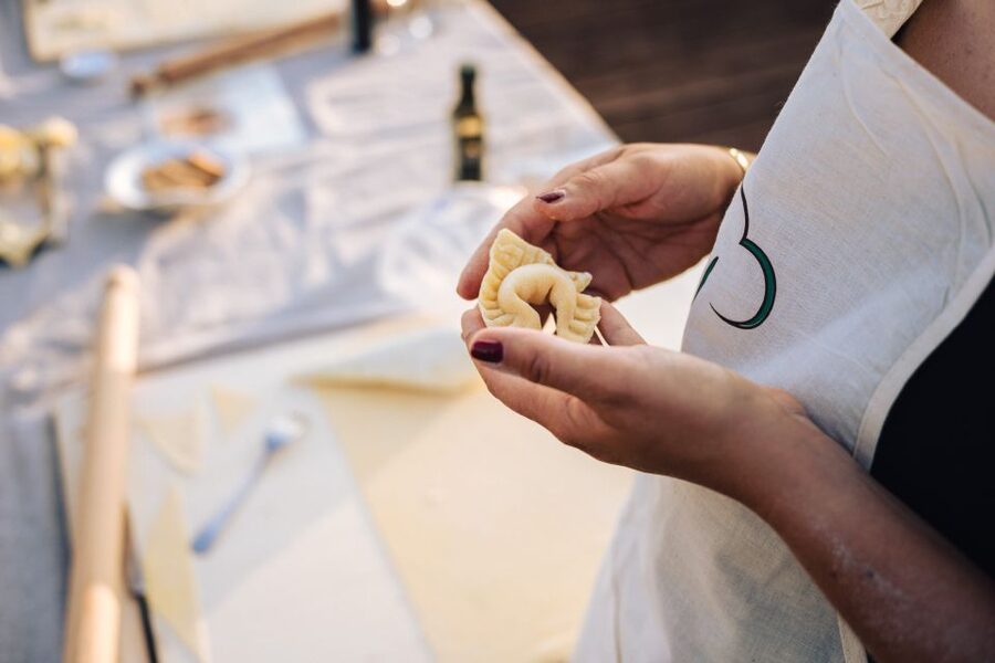 Volterra: Fresh Pasta Cooking Class at a Tuscan Farmhouse - Eating the pasta you prepared